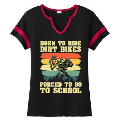 Cool Dirt Bike For Motocross Dirt Bike Lover Ladies Halftime Notch Neck Tee