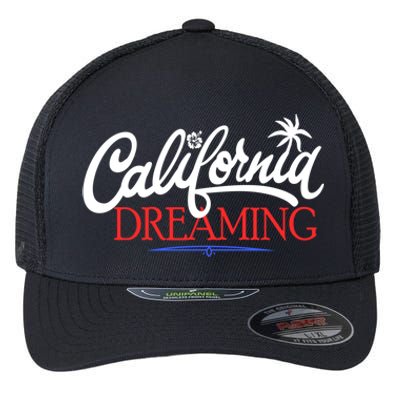 California Dreaming Beaches Surf Vacation Flexfit Unipanel Trucker Cap