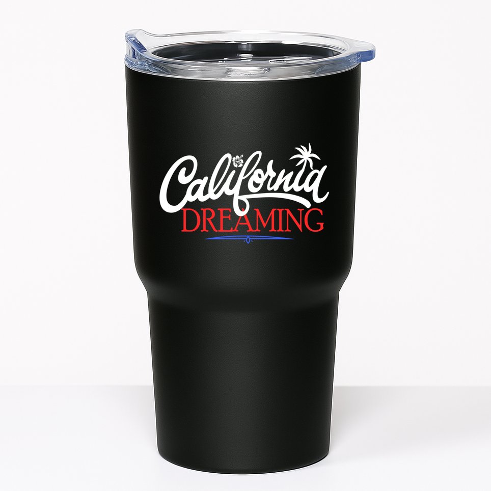 California Dreaming Beaches Surf Vacation Tumbler