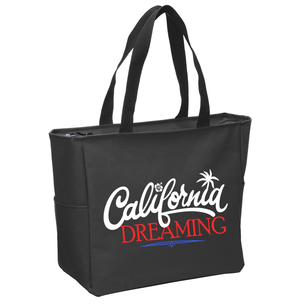 California Dreaming Beaches Surf Vacation Zip Tote Bag