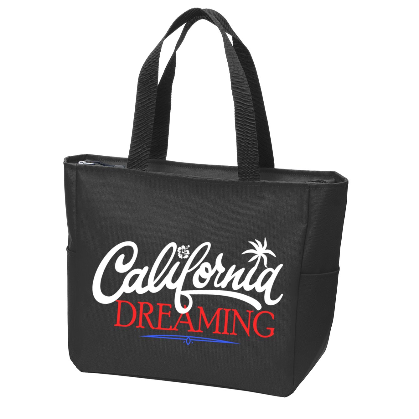 California Dreaming Beaches Surf Vacation Zip Tote Bag