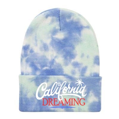 California Dreaming Beaches Surf Vacation Tie Dye 12in Knit Beanie