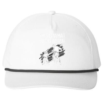 Cute Dirt Bike Art For Father Dirtbike Motorcycle Lovers Snapback Five-Panel Rope Hat