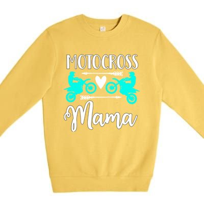 Cute Dirt Bike Motocross Mother Racing Moto Mom Gift Premium Crewneck Sweatshirt