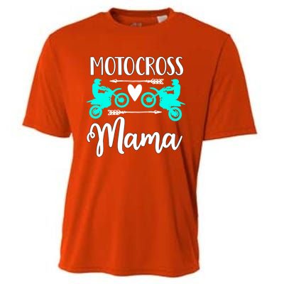 Cute Dirt Bike Motocross Mother Racing Moto Mom Gift Cooling Performance Crew T-Shirt