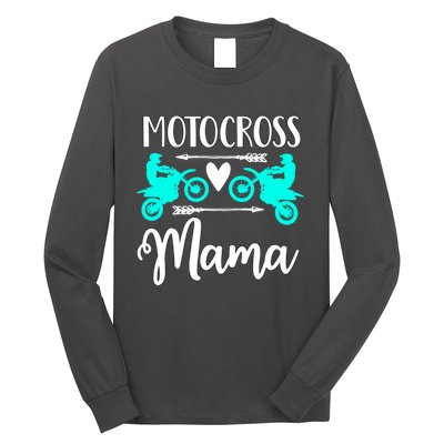 Cute Dirt Bike Motocross Mother Racing Moto Mom Gift Long Sleeve Shirt