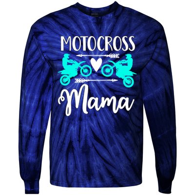 Cute Dirt Bike Motocross Mother Racing Moto Mom Gift Tie-Dye Long Sleeve Shirt