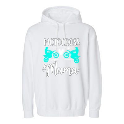 Cute Dirt Bike Motocross Mother Racing Moto Mom Gift Garment-Dyed Fleece Hoodie