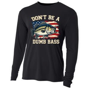 Classic DonT Be A Dumb Bass Funny Fishing Usa Flag Gift Cooling Performance Long Sleeve Crew