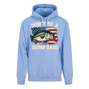 Classic DonT Be A Dumb Bass Funny Fishing Usa Flag Gift Unisex Surf Hoodie