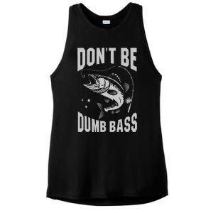 Classic DonT Be A Dumb Bass Funny Fishing Dad Bass Fish Ladies PosiCharge Tri-Blend Wicking Tank