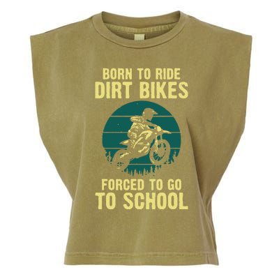 Cute Dirt Bike Art For Men Women Motorcycle Dirtbike Racing Garment-Dyed Women's Muscle Tee