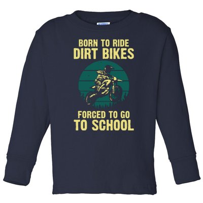 Cute Dirt Bike Art For Men Women Motorcycle Dirtbike Racing Toddler Long Sleeve Shirt