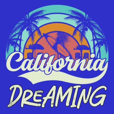 California Dreaming Beach Palm Tree Summer Vacation Surfers Great Gift T-Shirt