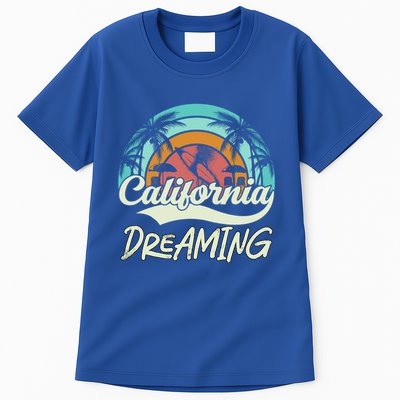 California Dreaming Beach Palm Tree Summer Vacation Surfers Great Gift Tall T-Shirt