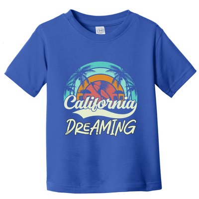 California Dreaming Beach Palm Tree Summer Vacation Surfers Great Gift Toddler T-Shirt