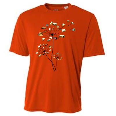 Cute Dandelion Books Flower Fly Reading Fan Club Gift Cooling Performance Crew T-Shirt