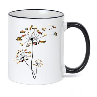 Cute Dandelion Books Flower Fly Reading Fan Club Gift 11oz Black Color Changing Mug