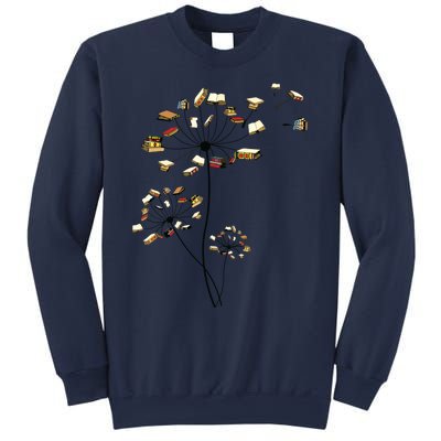 Cute Dandelion Books Flower Fly Reading Fan Club Gift Sweatshirt