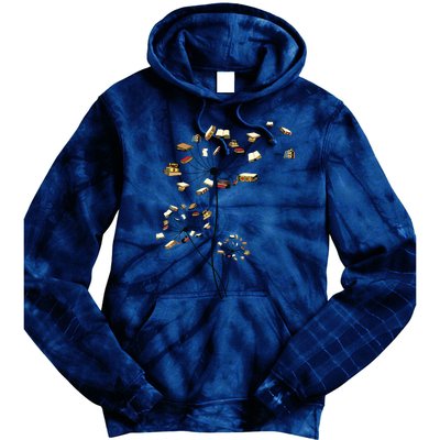 Cute Dandelion Books Flower Fly Reading Fan Club Gift Tie Dye Hoodie