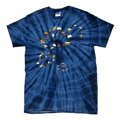 Cute Dandelion Books Flower Fly Reading Fan Club Gift Tie-Dye T-Shirt