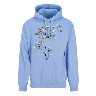 Cute Dandelion Books Flower Fly Reading Fan Club Gift Unisex Surf Hoodie