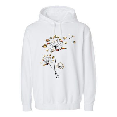 Cute Dandelion Books Flower Fly Reading Fan Club Gift Garment-Dyed Fleece Hoodie