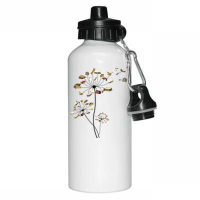 Cute Dandelion Books Flower Fly Reading Fan Club Gift Aluminum Water Bottle 