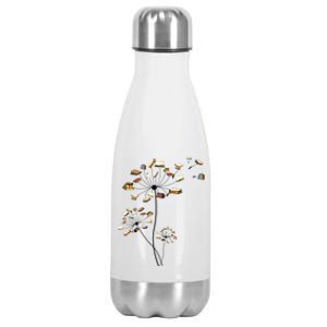 Cute Dandelion Books Flower Fly Reading Fan Club Gift Stainless Steel Insulated Water Bottle