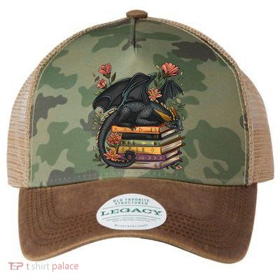 Cute Dragon Books Cottagecore Flower Bookworm Book Lover Legacy Tie Dye Trucker Hat