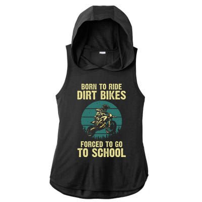 Cute Dirt Bike Art For Wo Motorcycle Dirtbike Racing  Ladies PosiCharge Tri-Blend Wicking Draft Hoodie Tank