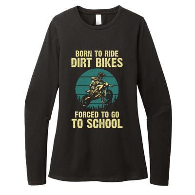 Cute Dirt Bike Art For Wo Motorcycle Dirtbike Racing  Womens CVC Long Sleeve Shirt