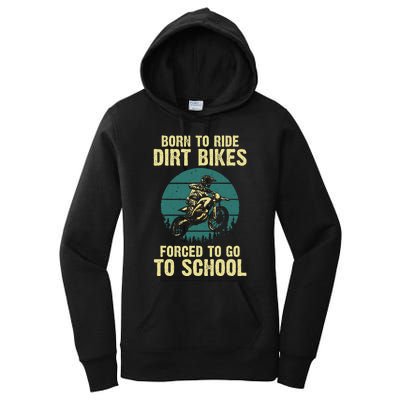 Cute Dirt Bike Art For Wo Motorcycle Dirtbike Racing  Women's Pullover Hoodie