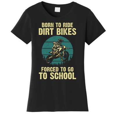 Cute Dirt Bike Art For Wo Motorcycle Dirtbike Racing  Women's T-Shirt