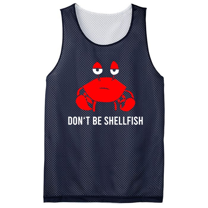 Crab DonT Be Shellfish Mesh Reversible Basketball Jersey Tank