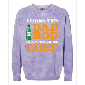 Chef Dad Bod Funny Fathers Gift For Birthday Christmas Gift Colorblast Crewneck Sweatshirt