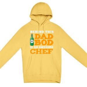 Chef Dad Bod Funny Fathers Gift For Birthday Christmas Gift Premium Pullover Hoodie