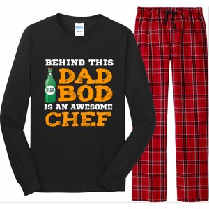 Chef Dad Bod Funny Fathers Gift For Birthday Christmas Gift Long Sleeve Pajama Set