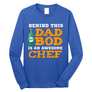 Chef Dad Bod Funny Fathers Gift For Birthday Christmas Gift Long Sleeve Shirt