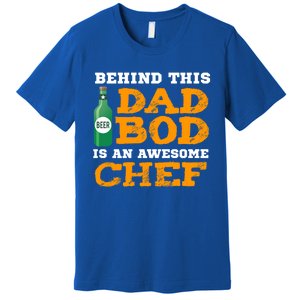 Chef Dad Bod Funny Fathers Gift For Birthday Christmas Gift Premium T-Shirt