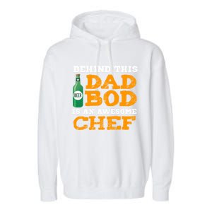 Chef Dad Bod Funny Fathers Gift For Birthday Christmas Gift Garment-Dyed Fleece Hoodie