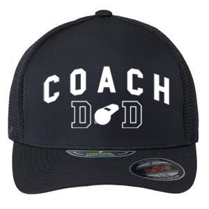 Coach Dad Baseball Player Gift Flexfit Unipanel Trucker Cap