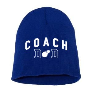 Coach Dad Baseball Player Gift Short Acrylic Beanie