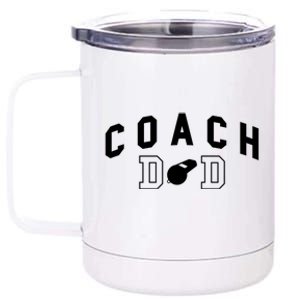 Coach Dad Baseball Player Gift 12 oz Stainless Steel Tumbler Cup