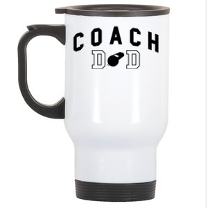 Coach Dad Baseball Player Gift Stainless Steel Travel Mug