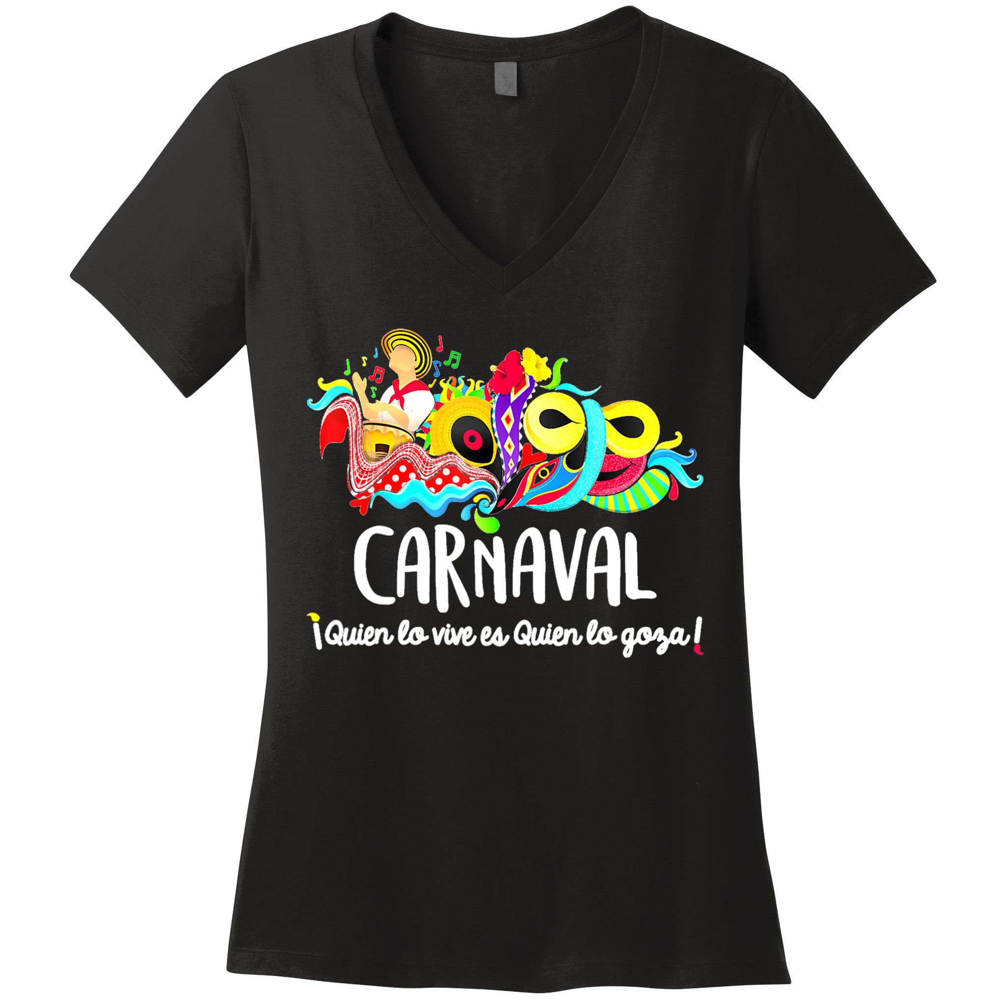 Carnaval De Barranquilla Marimonda Women's V-Neck T-Shirt