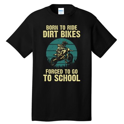 Cute Dirt Bike Art For Motorcycle Dirtbike Racing Tall T-Shirt