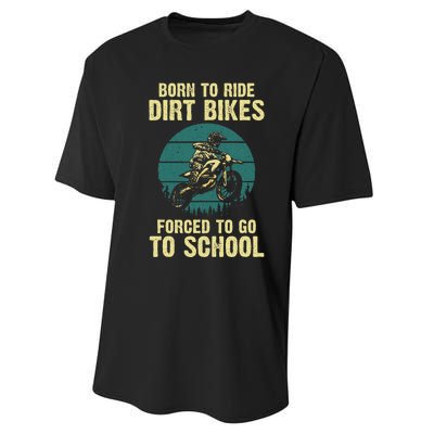 Cute Dirt Bike Art For Motorcycle Dirtbike Racing Performance Sprint T-Shirt