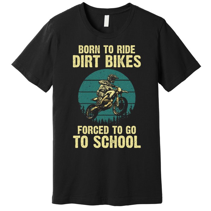 Cute Dirt Bike Art For Motorcycle Dirtbike Racing Premium T-Shirt