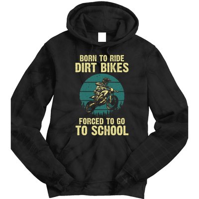 Cute Dirt Bike Art For Motorcycle Dirtbike Racing Tie Dye Hoodie